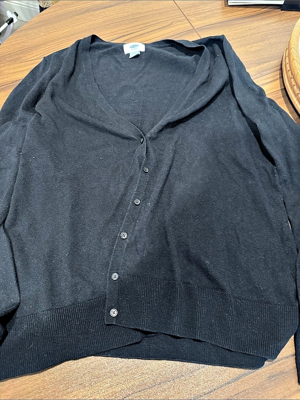 Old Navy Black Button-Front Cardigan Size Large